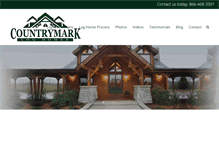 Tablet Screenshot of countrymarkloghomes.com